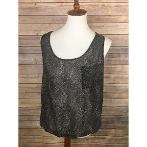 Gap Large Sheer Racerback Tank Blouse Animal Print